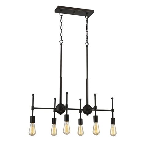 Light Oil Rubbed Bronze Transitional Linear Chandelier At Lowes