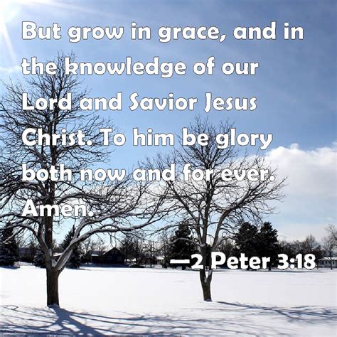 2 Peter 3 18 But Grow In Grace And In The Knowledge Of Our Lord And