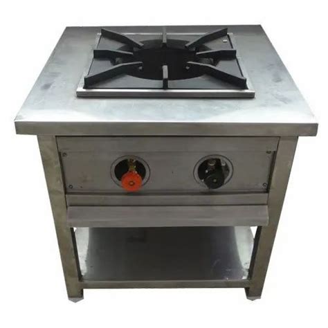 Stainless Steel Single Burner Cooking Range For Commercial Kitchen At