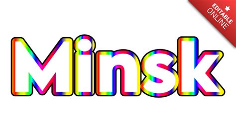 Minsk Gio Yt Text Effect G N Rateur D Effet De Texte