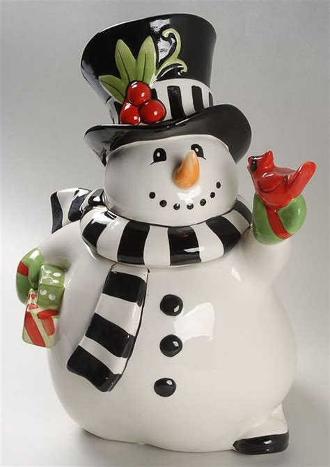 Snowman Cookie Jar Cute Christmas Cookies Christmas Cookie Jars