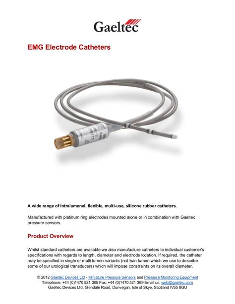 Emg Electrode Catheters