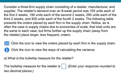 Solved Consider A Three Firm Supply Chain Consisting Of A Chegg