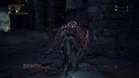 Bloodborne Blood Starved Beast Boss Fight Youtube