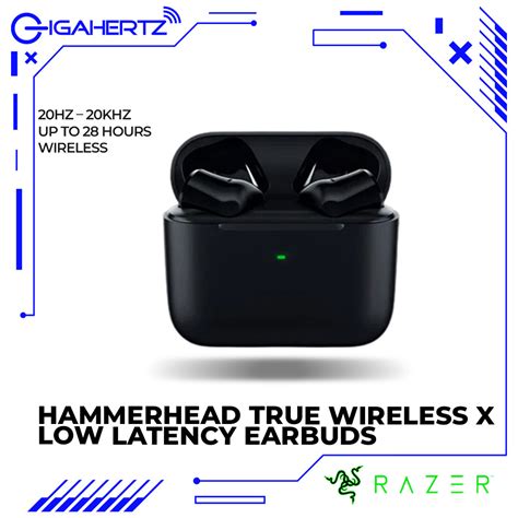 Razer Hammerhead True Wireless X Low Latency Earbuds Gigahertz