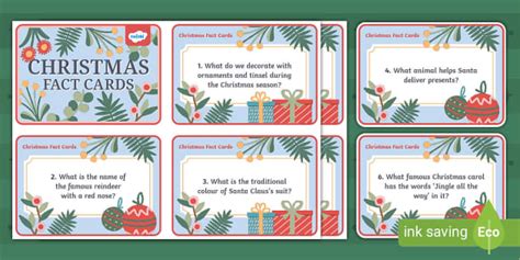 Christmas Fact Cards L Enseignant A Fait Twinkl