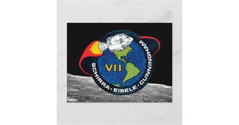 Apollo 7 NASA Mission Patch Logo Postcard | Zazzle