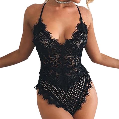 Cut Out Lace Bodysuits Solid Body Top Romper 2018 Women Jumpsuits V Neck Sexy Overall Feminino