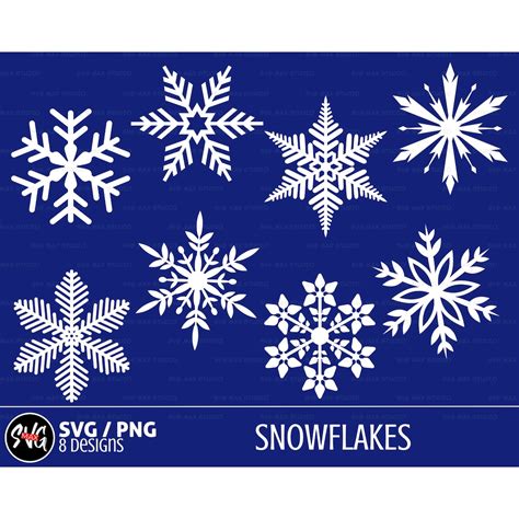 Snowflake Svg Bundle Christmas Svg Winter Svg Let It Snow Etsy