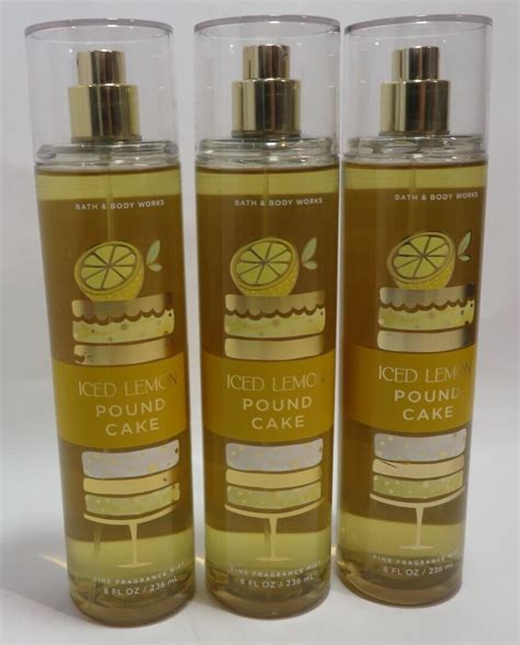 Bbw Iced Lemon Pound Cake Fragrance Mist Spray X Bath Body