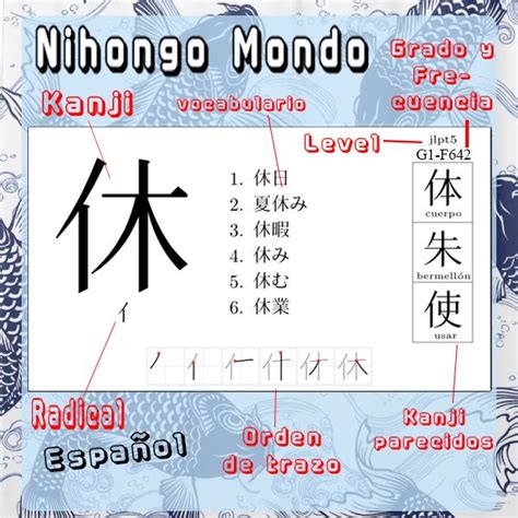 Flashcards Kanji Imprimibles N N Nihongo Mondo Nihongo Flashcards