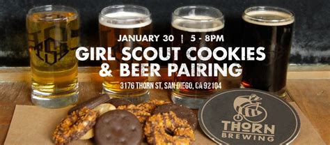 Girl Scout Cookie And Beer Pairing North Park Thorn Brewing Co San Diego Craft Beer