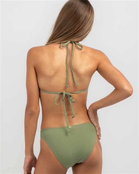 Shop Topanga Girls Coco Fixed Triangle Bikini Set In Olive Tree Fast