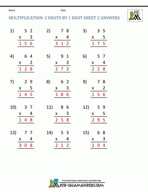 Multiply By 3 Worksheet Pdf