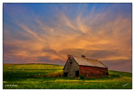 Wallpaper Sunlight Landscape Hill Grass Sky Field Clouds House