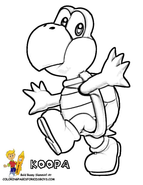 Super Mario Koopa Troopa Coloring Page Clip Art Library