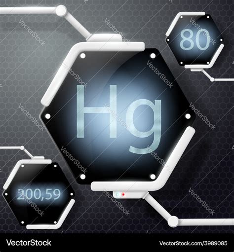 Chemical Element Mercury Royalty Free Vector Image