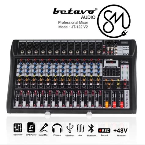 Jual Mixer Audio Betavo JT 122 V2 Professional Mixer 12 Channel JT122