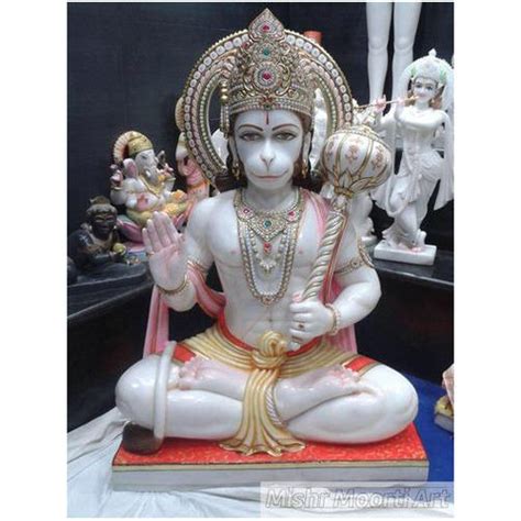 Easy To Clean 3 Feet Lord Hanuman Marble Statue At Best Price In Jaipur