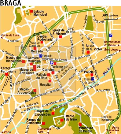 Braga Map - Portugal