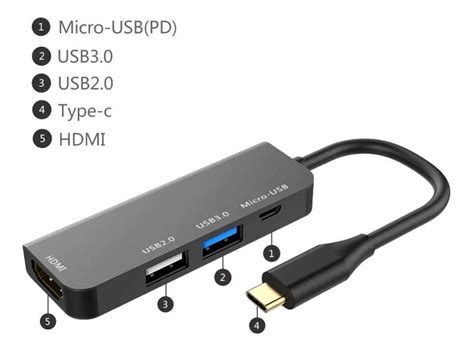 Adaptador Hub Tipo C A Hdmi Usb 3 0 4k Modo Pc Huawei Mercado Libre