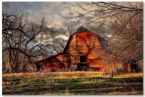 Amazon Rustic Red Barn Photography Print Not Framed Picture Of