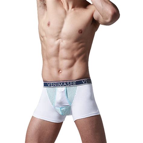 Mens Modal Ball Hammock Separate Pouches Boxer Briefs Omffiby