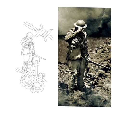 Soldier Remembrance Tattoo Stencil Remembrance Tattoos Tattoo