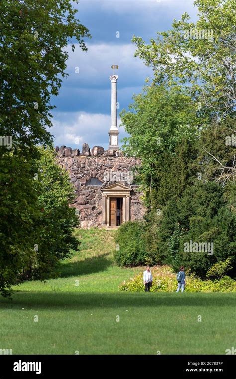 July Saxony Anhalt W Rlitz View Of The Ancient Column Of