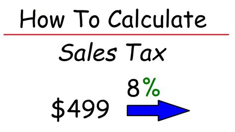 How To Calculate Sales Tax Using Math Youtube