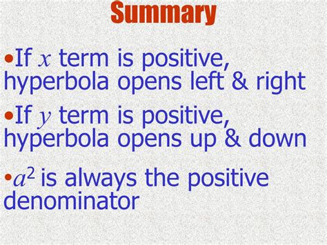 Definition A Hyperbola Is The Set Of All Points Such That The