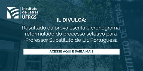 Resultado Da Prova Escrita E Cronograma Reformulado Do Processo