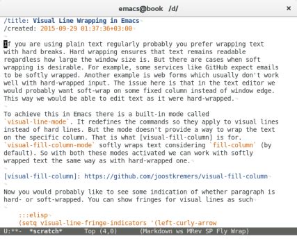 Soft Wrapping In Emacs Vyacheslav Levit