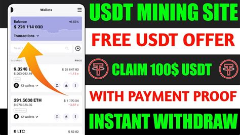 Usd Mining Site 2023 Usdt Mining Site Today Earn Free Usdt Instant