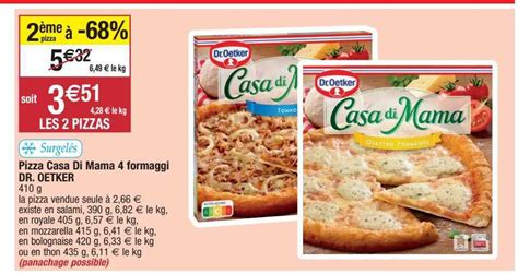 Promo Pizza Casa Di Mama 4 Formaggi Dr Oetker Chez Migros France