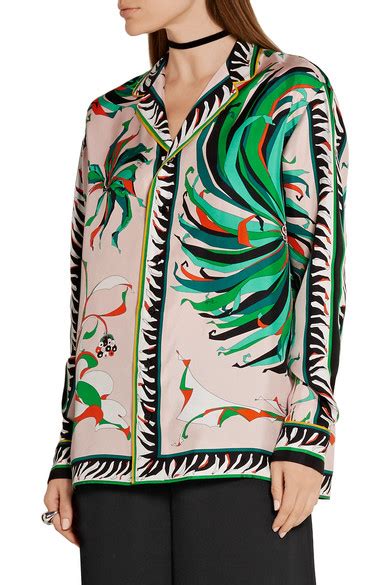 Emilio Pucci Printed Silk Twill Blouse Net A Portercom