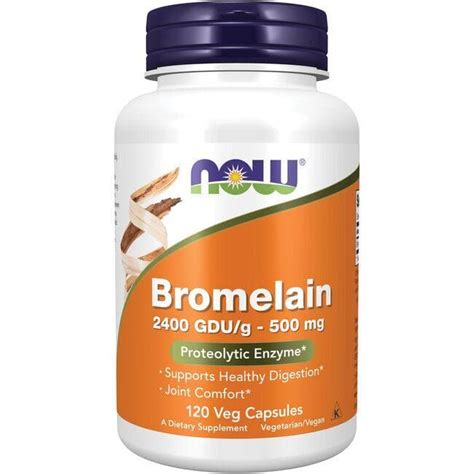 NOW Foods Bromelain 500 Mg 120 Veg Caps Swanson Health Products