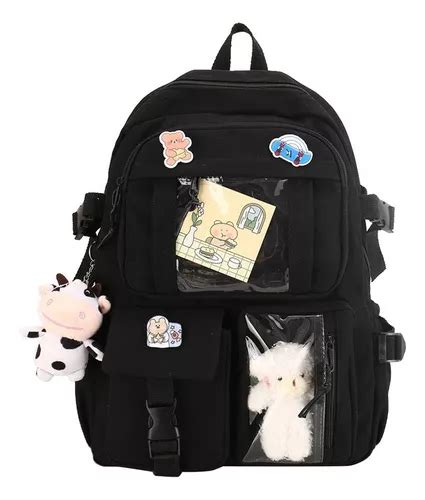 Mochila Kawaii Aesthetics Para Mujer Diseño De Oso Y Muñeca Meses