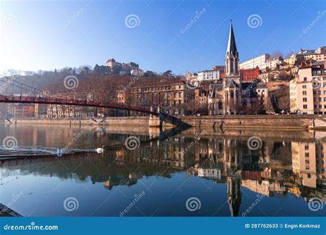 St George Church And Buildings Around The River Saone The Old Town Of