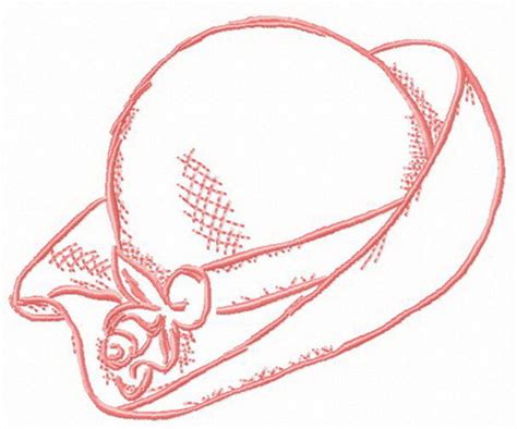 Female Hat Embroidery Design