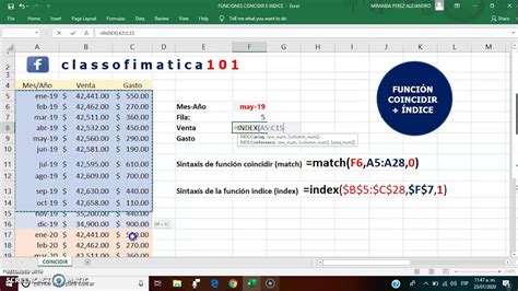 Funciones Coincidir E Indice Youtube