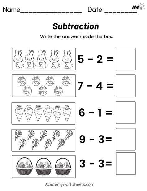 Subtraction Problems Worksheet Using Pictures Academy Worksheets Worksheets Library