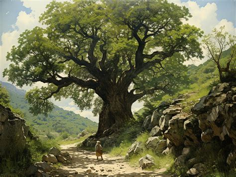 Oak Tree Art Painting Free Stock Photo - Public Domain Pictures