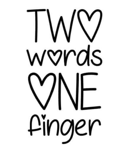 2 Words Svg 1 Finger Svg F You Svg Instant Svg Download Middle Finger