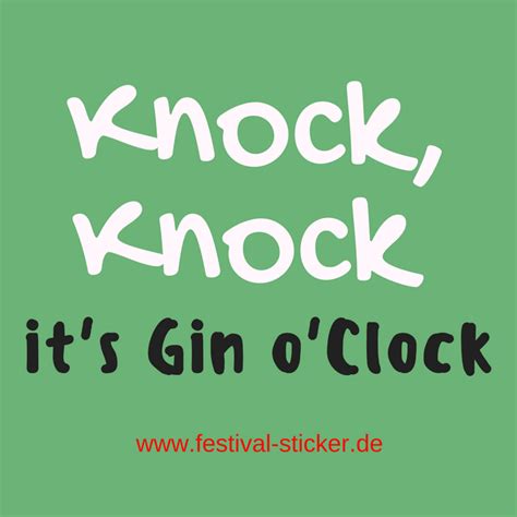 Sticker Knock Knock Its Gin OClock Alle Sticker Sticker