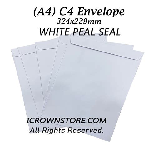 [a4] C4 Envelope White Openend 9x 12 3 4 324mm X 229mm Shopee