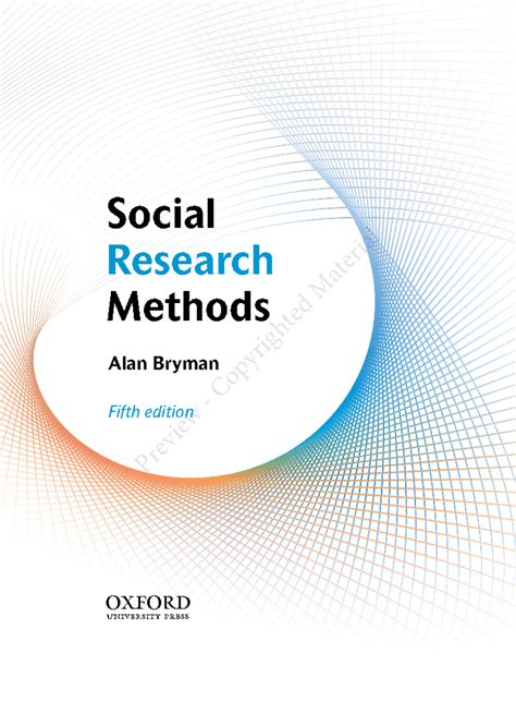 Social Research Methods Overview - Alan Bryman (5th Edition) - Studocu