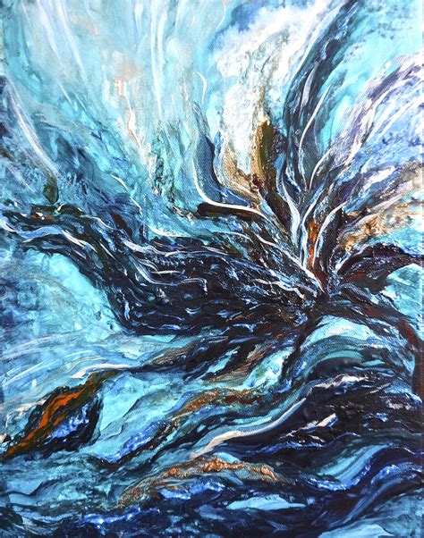 Abstract Water Dragon Painting by Michelle Pier - Fine Art America