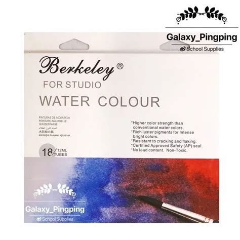 Berkeley 18 Tubes Water Colour Paint Set 12ml Tube Lazada PH