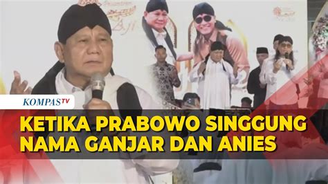 Prabowo Singgung Nama Ganjar Dan Anies Di Ponpes Ora Aji Gus Miftah